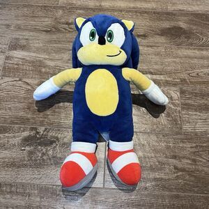 Sonic The Hedgehog Build A Bear Plush Toy 18'' 2016 Retired Stuffed Sega BAB